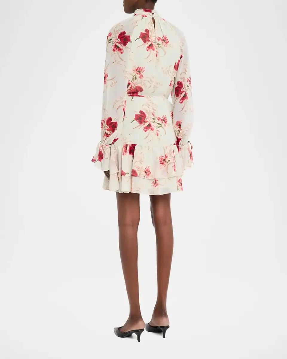 Cinq à Sept Sylvia Wilted Poppy Mini Dress | Thumbnail 3 Cinq à Sept Sylvia Wilted Poppy Mini Dress | Thumbnail 3