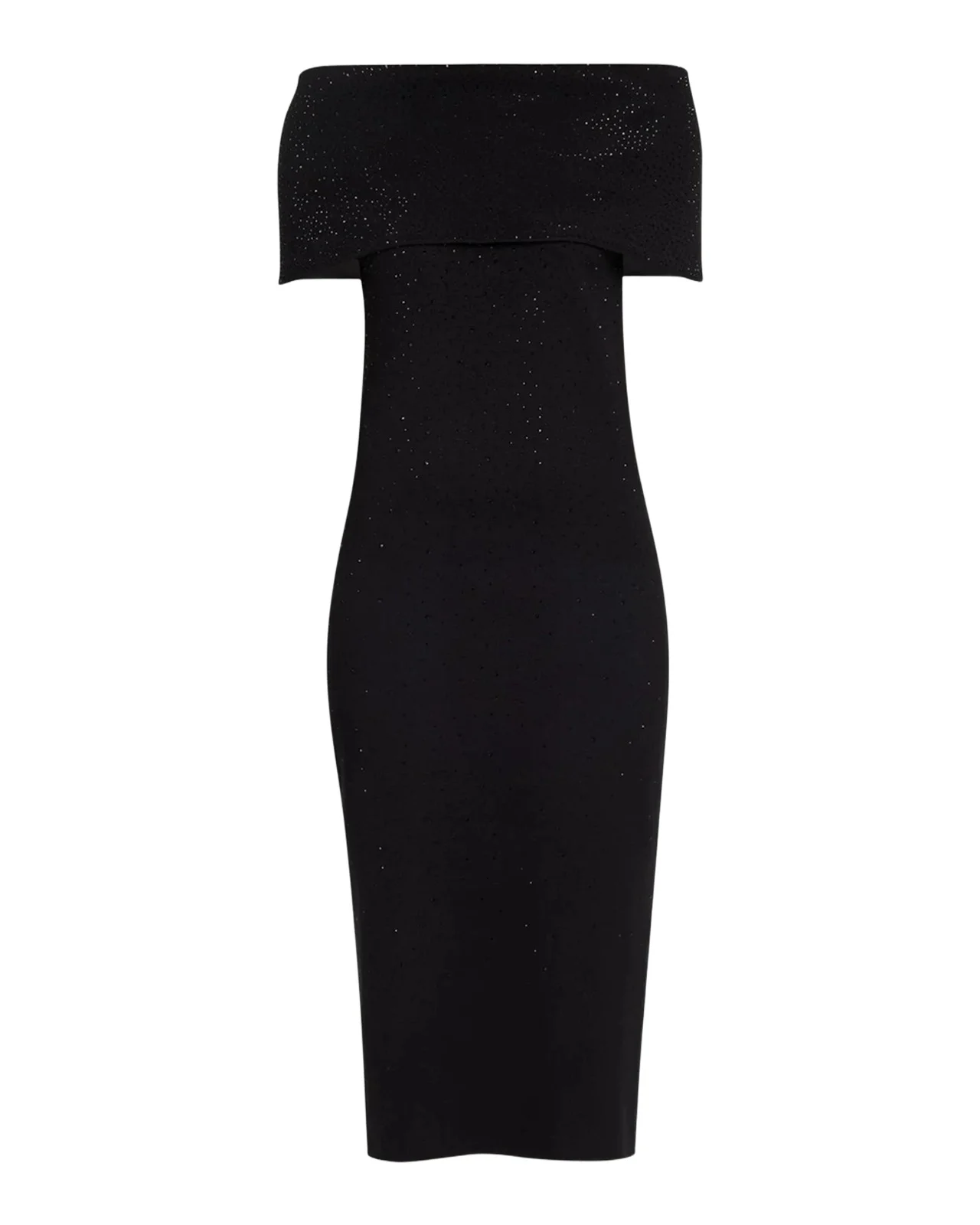 Off-Shoulder Rhinestone Bodycon Midi Dress Off-Shoulder Rhinestone Bodycon Midi Dress