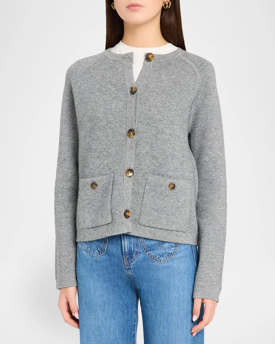 Veronica Beard Elwood Merino Wool-Cashmere Cardigan | Thumbnail 4 Veronica Beard Elwood Merino Wool-Cashmere Cardigan | Thumbnail 4