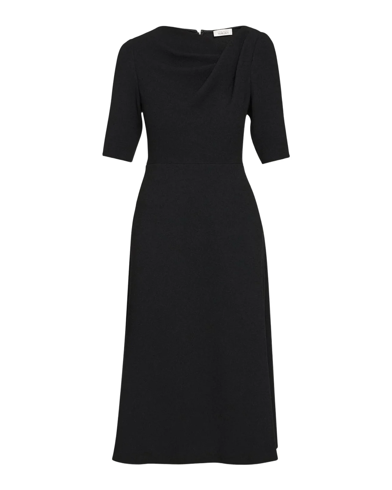 Crêpe Asymmetric A-Line Cocktail Dress