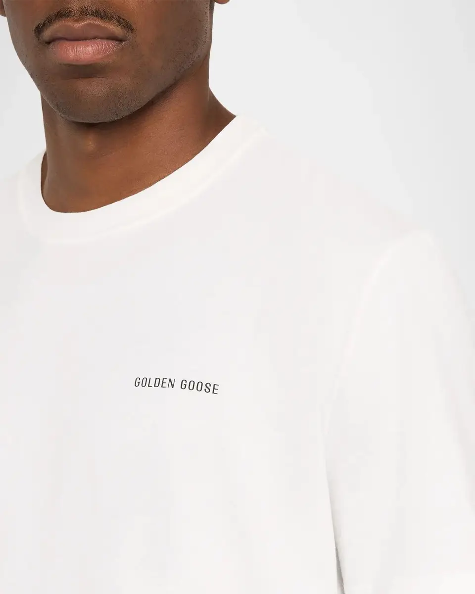 Golden Goose Men's Logo-Embroidered Crewneck T-Shirt | Thumbnail 5 Golden Goose Men's Logo-Embroidered Crewneck T-Shirt | Thumbnail 5
