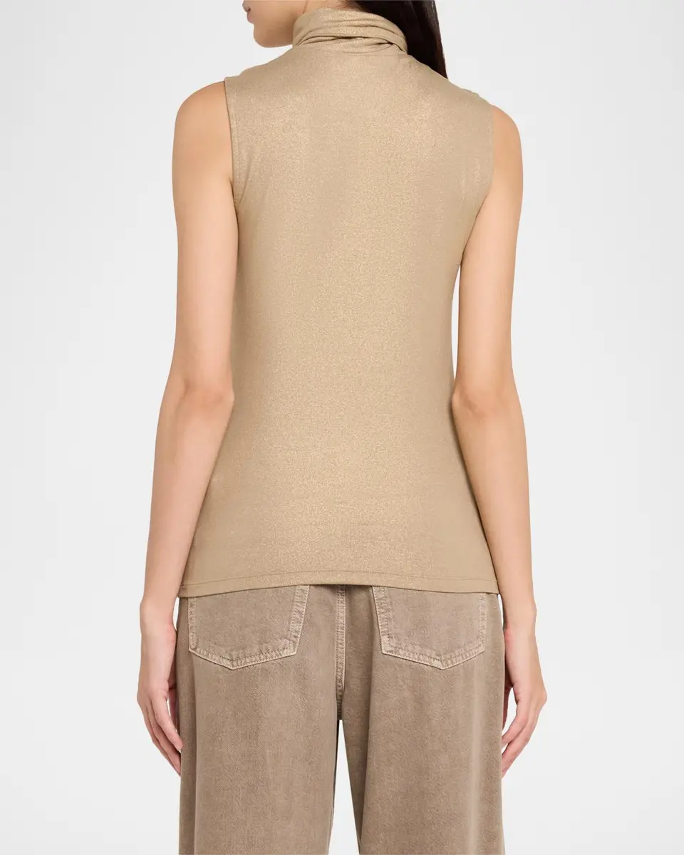 MAJESTIC FILATURES Soft Touch Shimmer Turtleneck Tank | Thumbnail 3 MAJESTIC FILATURES Soft Touch Shimmer Turtleneck Tank | Thumbnail 3