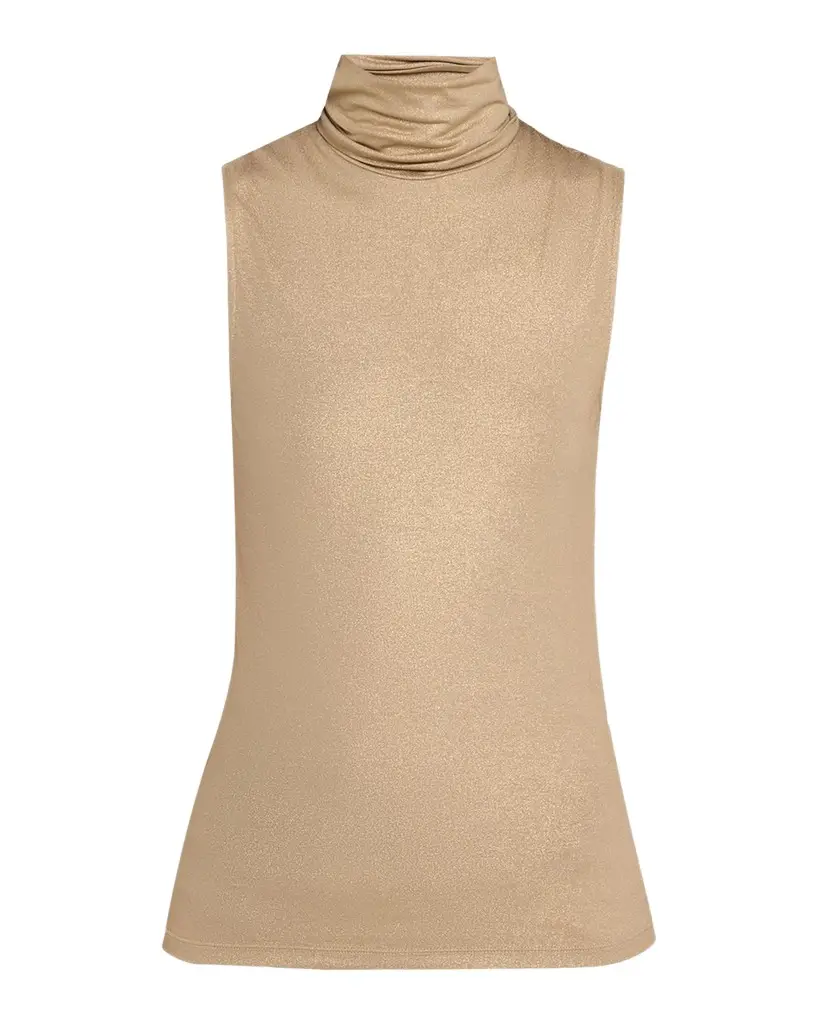 MAJESTIC FILATURES Soft Touch Shimmer Turtleneck Tank