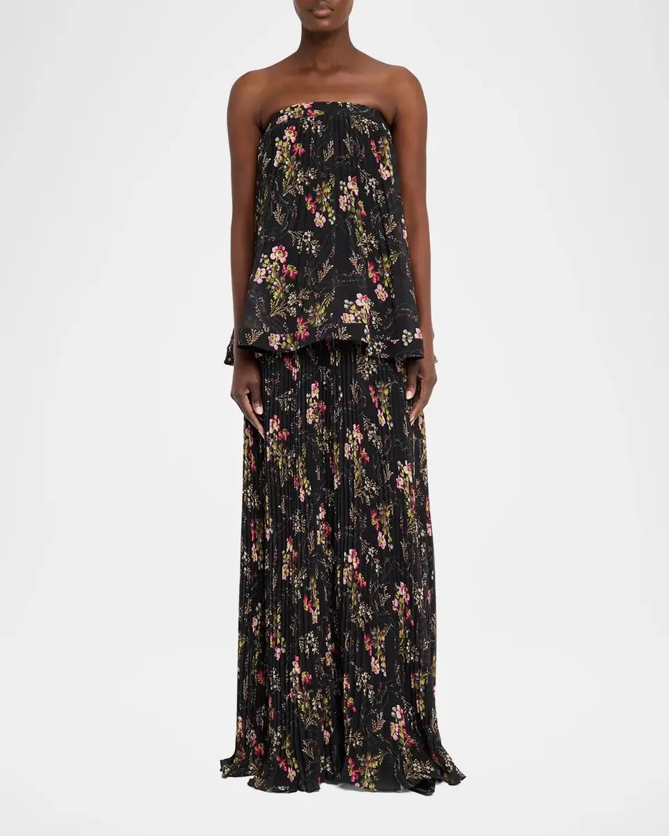 Cinq à Sept Love Letter Floral Strapless Maxi Dress | Thumbnail 2 Cinq à Sept Love Letter Floral Strapless Maxi Dress | Thumbnail 2