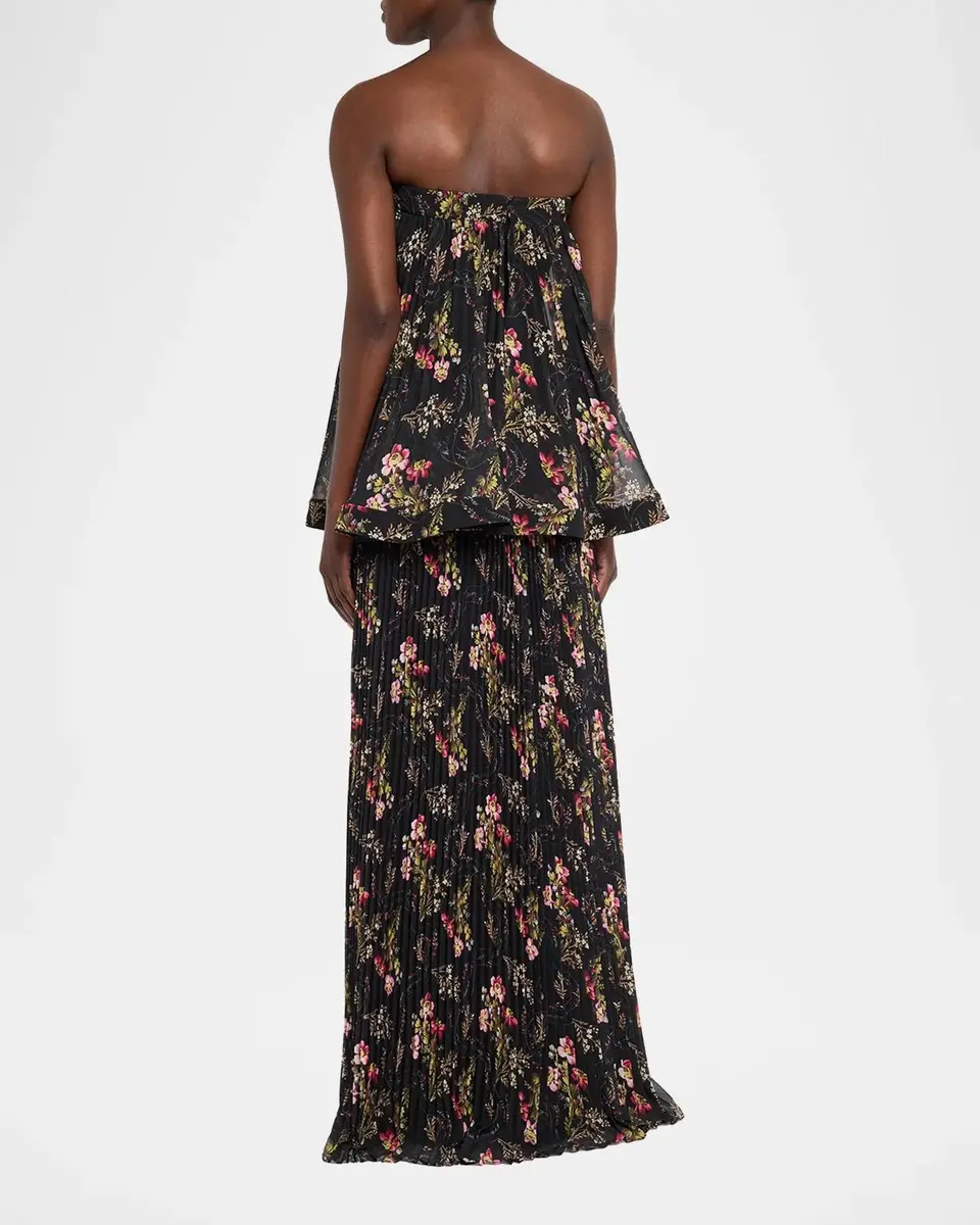 Cinq à Sept Love Letter Floral Strapless Maxi Dress | Thumbnail 3 Cinq à Sept Love Letter Floral Strapless Maxi Dress | Thumbnail 3