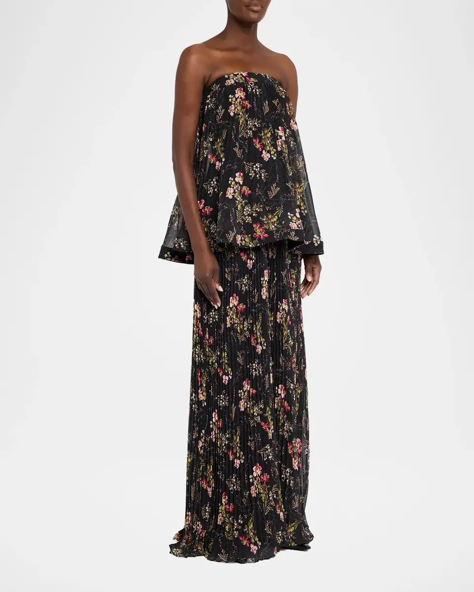 Cinq à Sept Love Letter Floral Strapless Maxi Dress | Thumbnail 4 Cinq à Sept Love Letter Floral Strapless Maxi Dress | Thumbnail 4