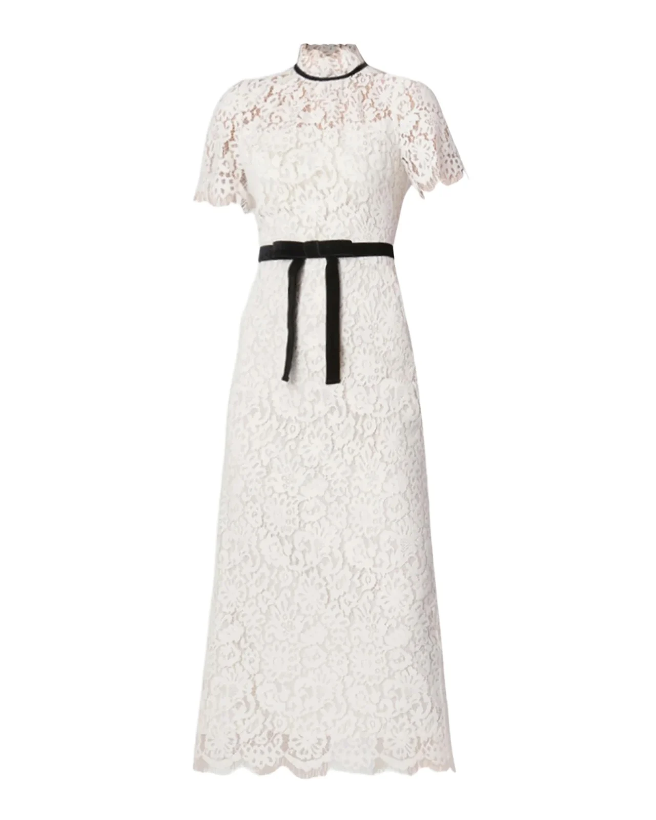 Elyse Floral Velvet Lace Midi Dress Elyse Floral Velvet Lace Midi Dress