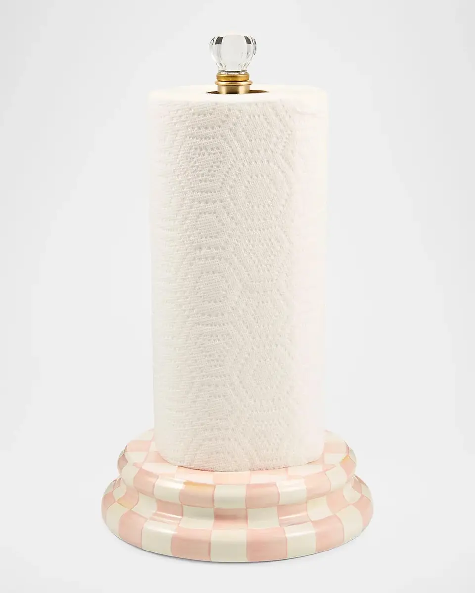 MacKenzie-Childs Rosy Check Paper Towel Holder | Thumbnail 2 MacKenzie-Childs Rosy Check Paper Towel Holder | Thumbnail 2