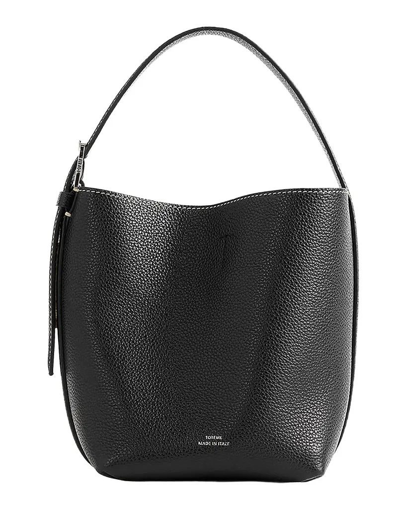 TOTEME Small Belted Grain Leather Tote
