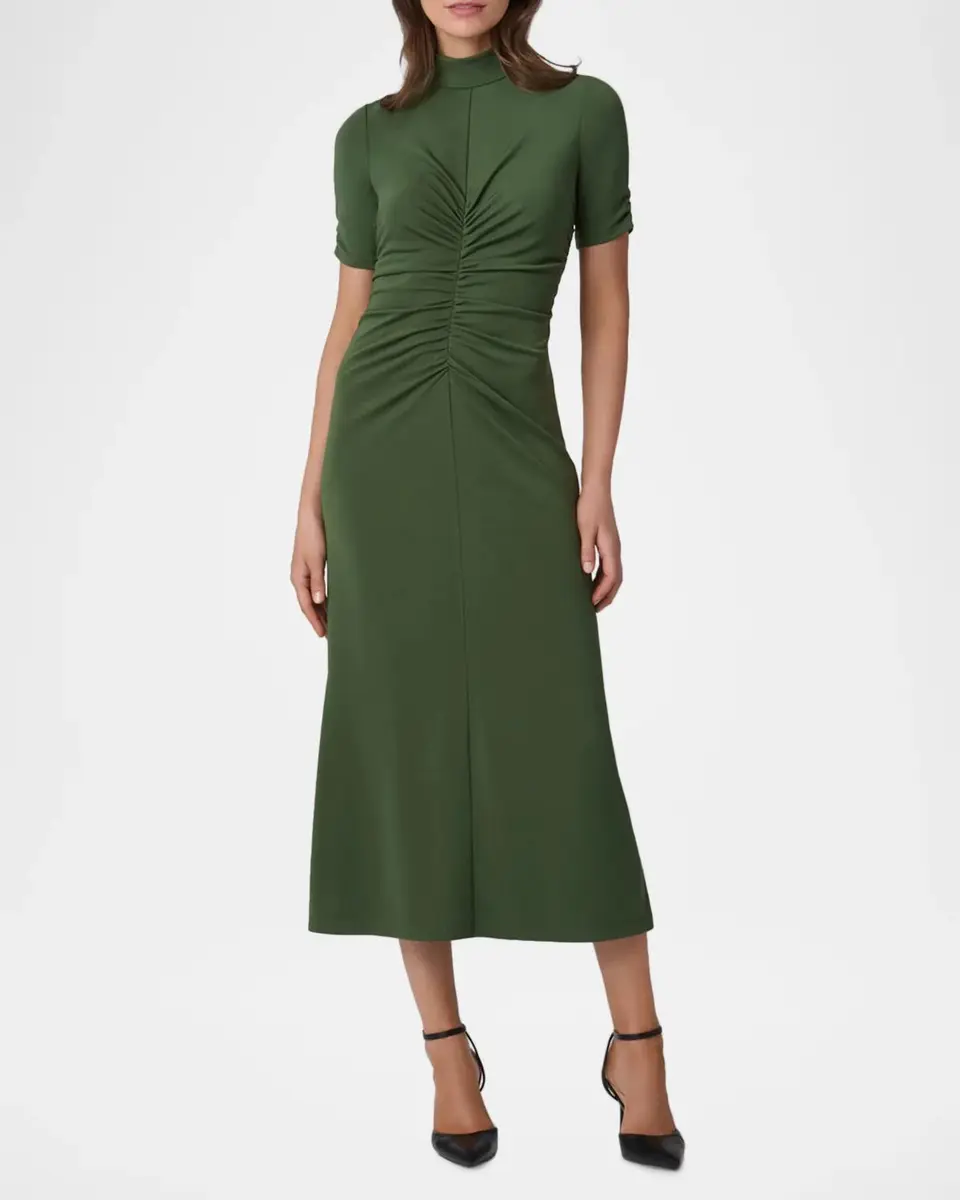 Shoshanna Shelly Mock-Neck Stretch Jersey Midi Dress | Thumbnail 2 Shoshanna Shelly Mock-Neck Stretch Jersey Midi Dress | Thumbnail 2