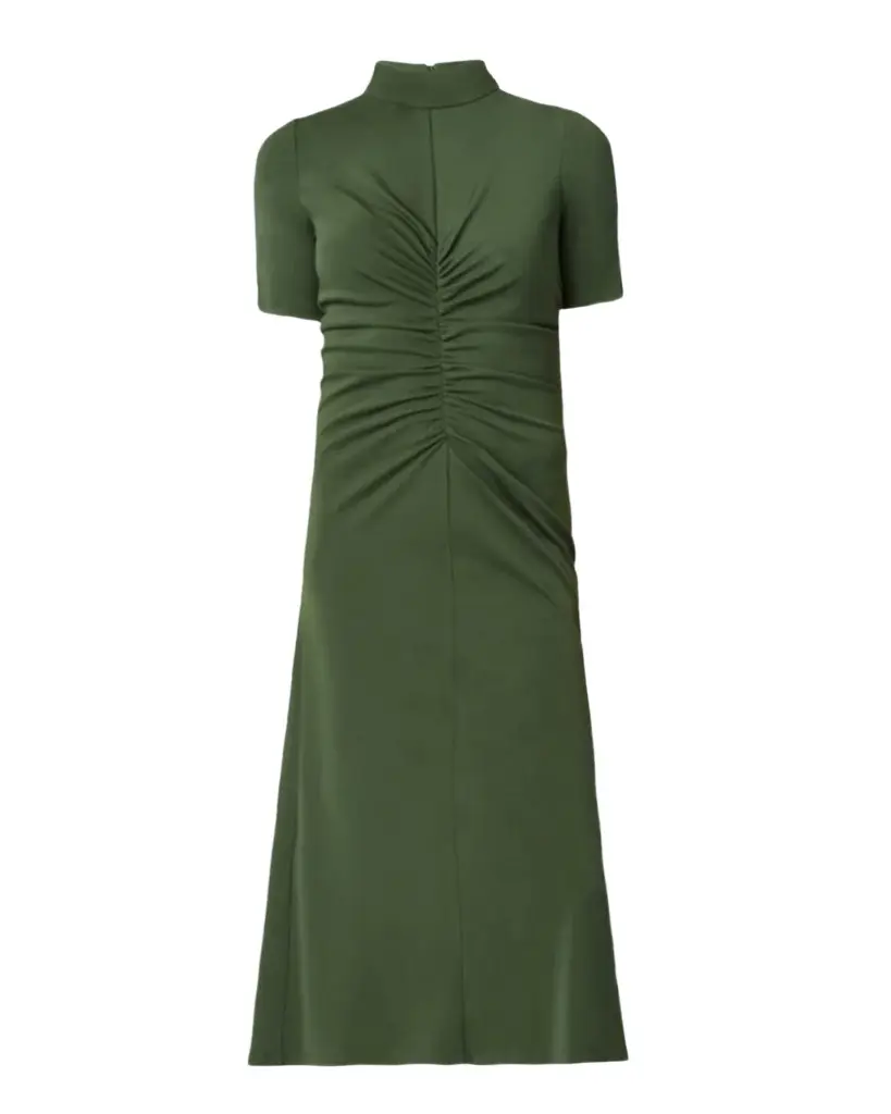 Shoshanna Shelly Mock-Neck Stretch Jersey Midi Dress