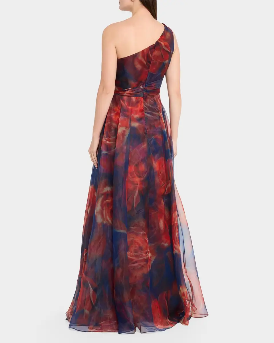THEIA Meadow One-Shoulder Floral Organza Gown | Thumbnail 3 THEIA Meadow One-Shoulder Floral Organza Gown | Thumbnail 3
