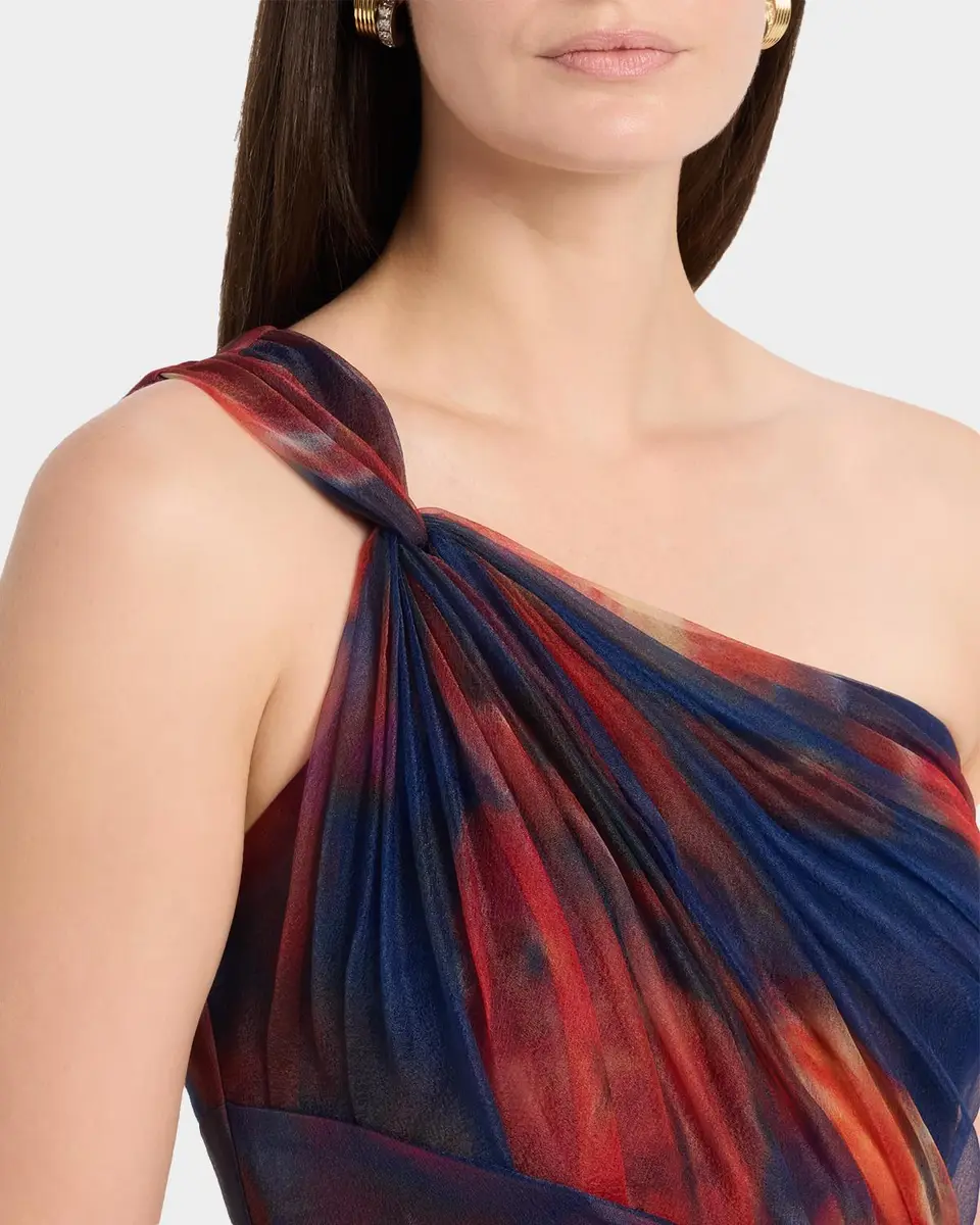 THEIA Meadow One-Shoulder Floral Organza Gown | Thumbnail 5 THEIA Meadow One-Shoulder Floral Organza Gown | Thumbnail 5