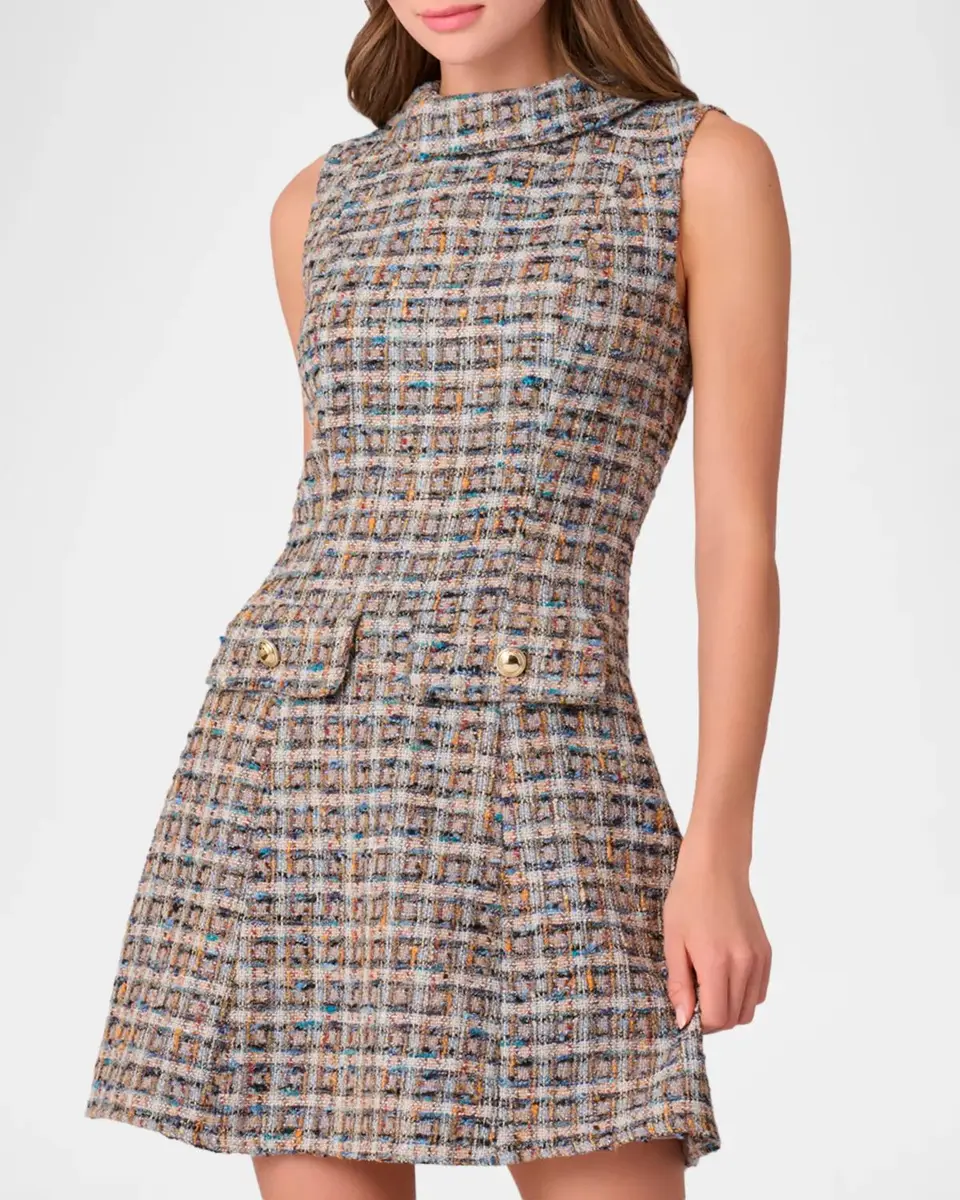 Shoshanna Charlotte Shimmer Tweed Mini Dress | Thumbnail 3 Shoshanna Charlotte Shimmer Tweed Mini Dress | Thumbnail 3