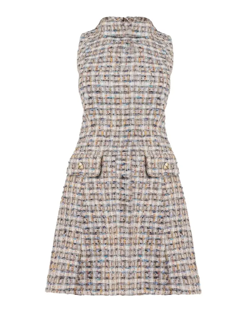 Shoshanna Charlotte Shimmer Tweed Mini Dress