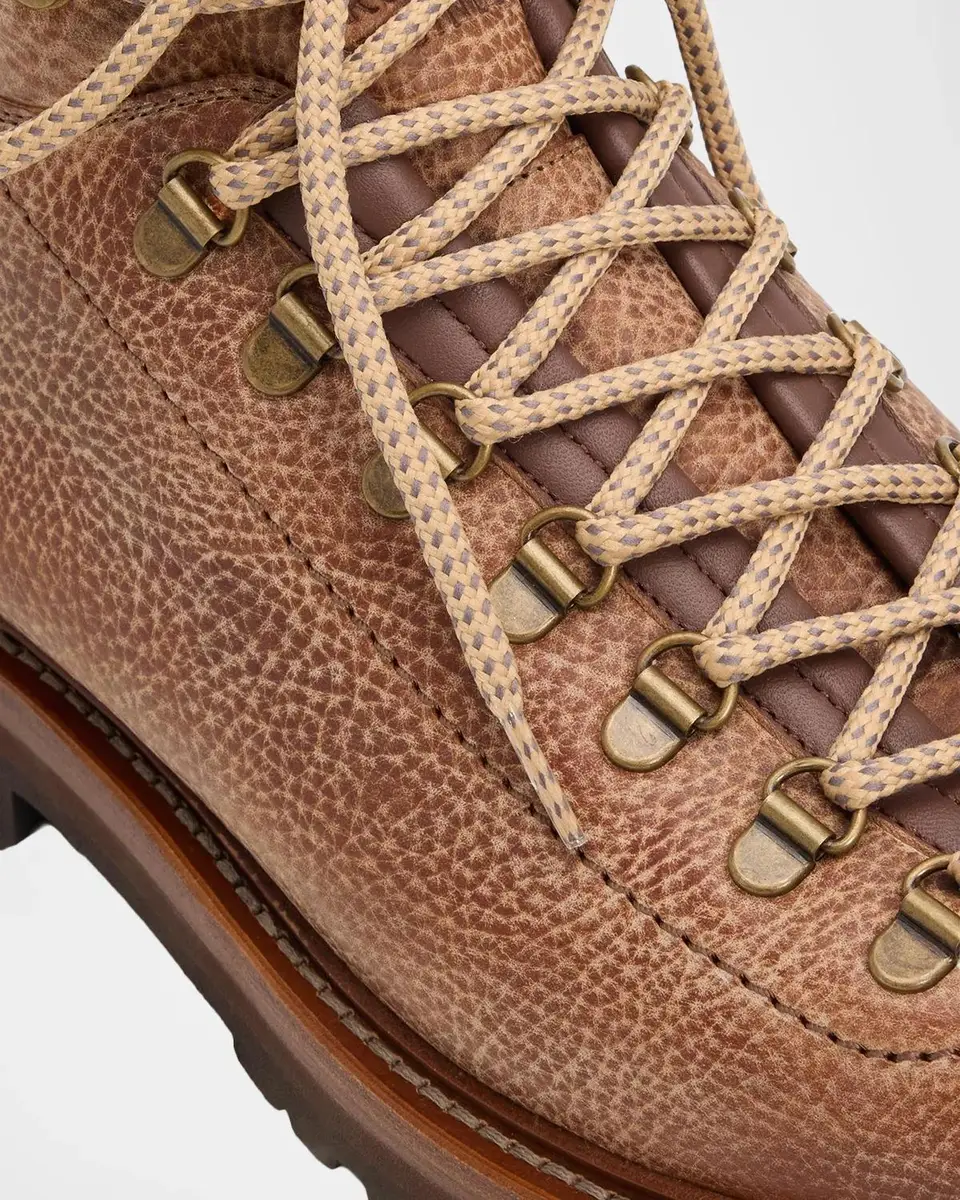 Brunello Cucinelli Men's Leather Lug-Sole Ankle Boots | Thumbnail 3 Brunello Cucinelli Men's Leather Lug-Sole Ankle Boots | Thumbnail 3