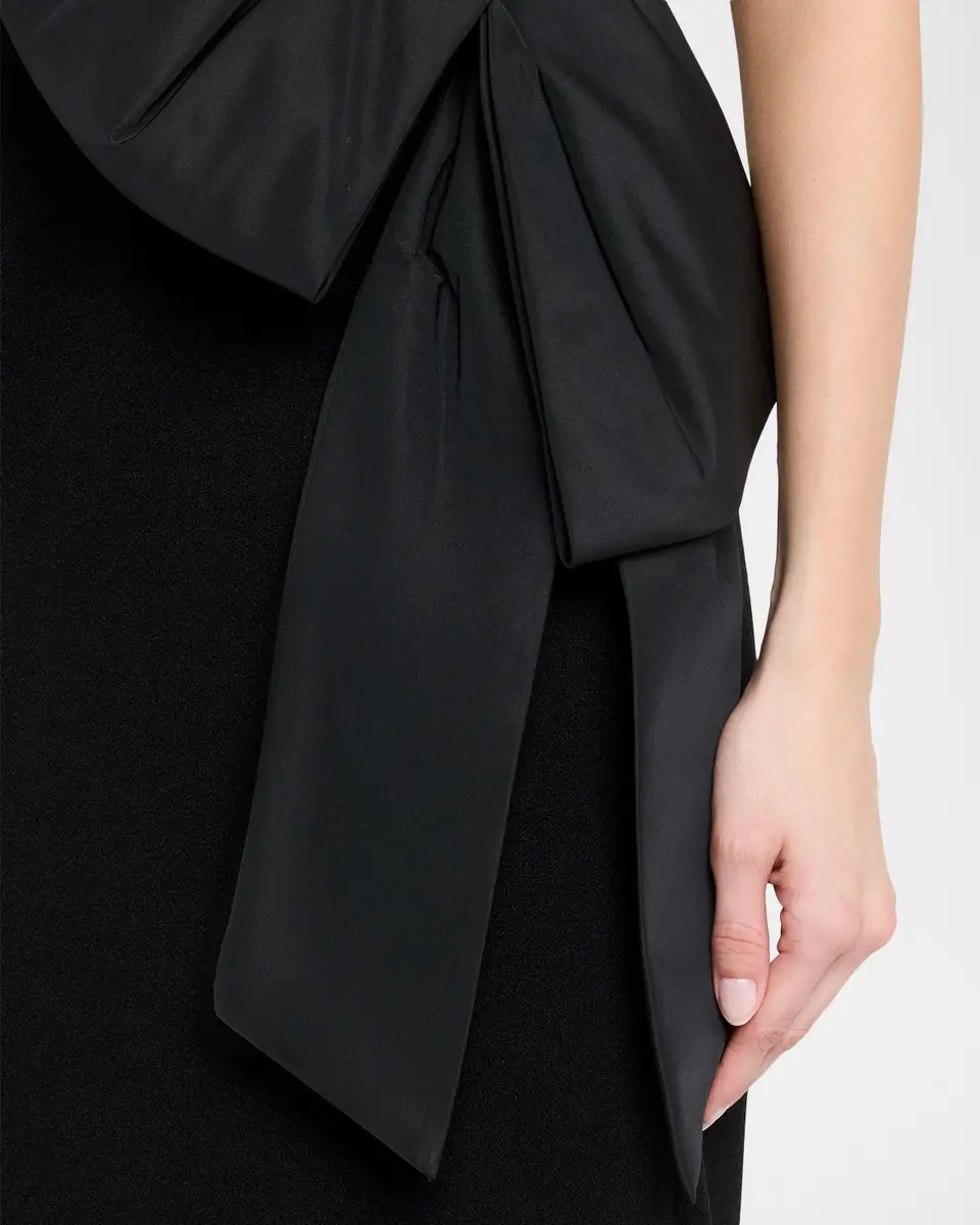 Rickie Freeman for Teri Jon Off-Shoulder Taffeta Wrap Crepe Dress | Thumbnail 5 Rickie Freeman for Teri Jon Off-Shoulder Taffeta Wrap Crepe Dress | Thumbnail 5
