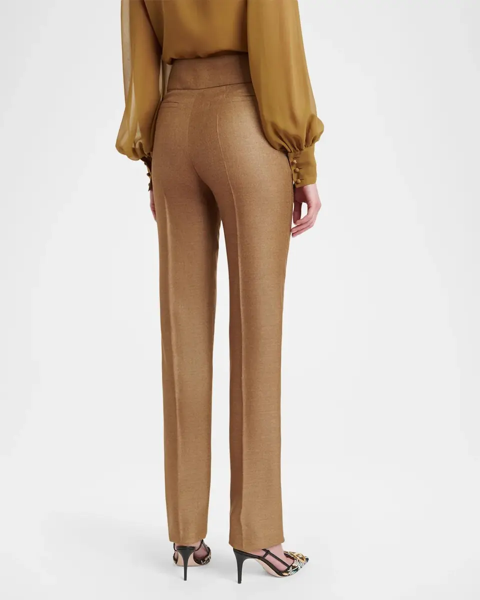 Valentino Garavani High Rise Wool-Silk Straight-Leg Trousers | Thumbnail 3 Valentino Garavani High Rise Wool-Silk Straight-Leg Trousers | Thumbnail 3