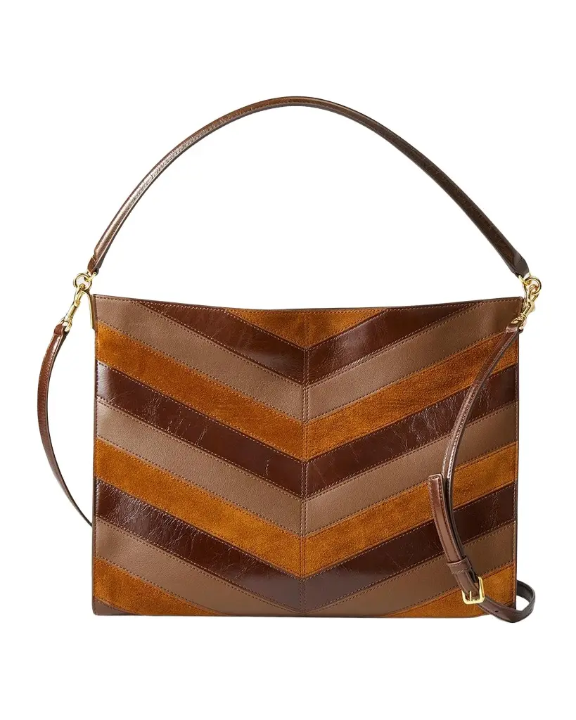Vida Chevron Suede Shoulder Bag Vida Chevron Suede Shoulder Bag