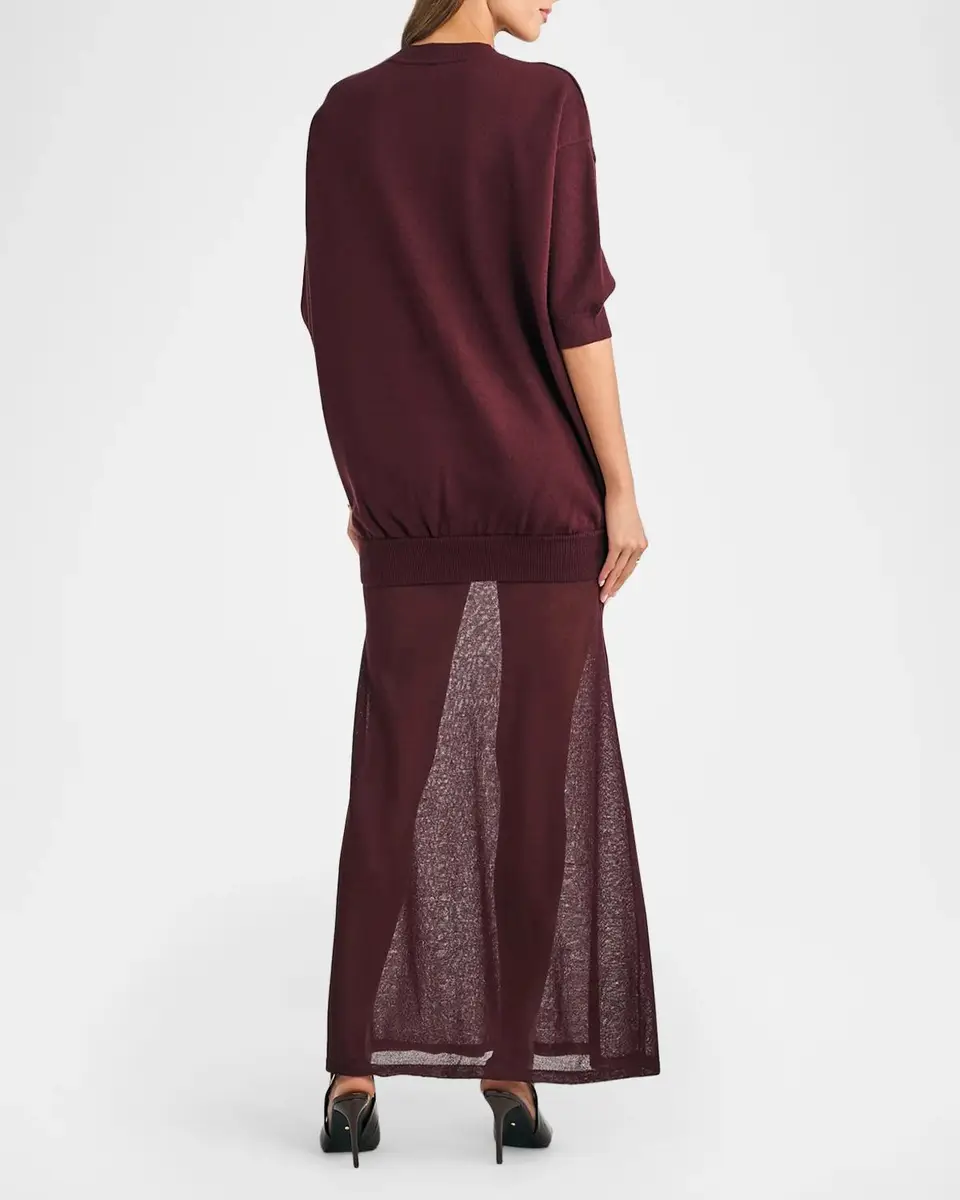 SEROYA Arwen Knit Maxi Dress | Thumbnail 3