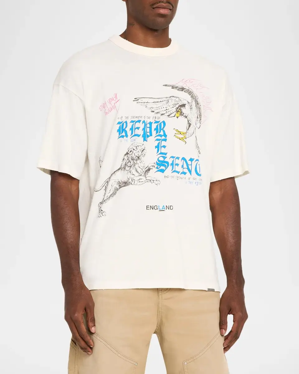 Represent Men's Enemy Cotton and Hemp Graphic T-Shirt | Thumbnail 4 Represent Men's Enemy Cotton and Hemp Graphic T-Shirt | Thumbnail 4