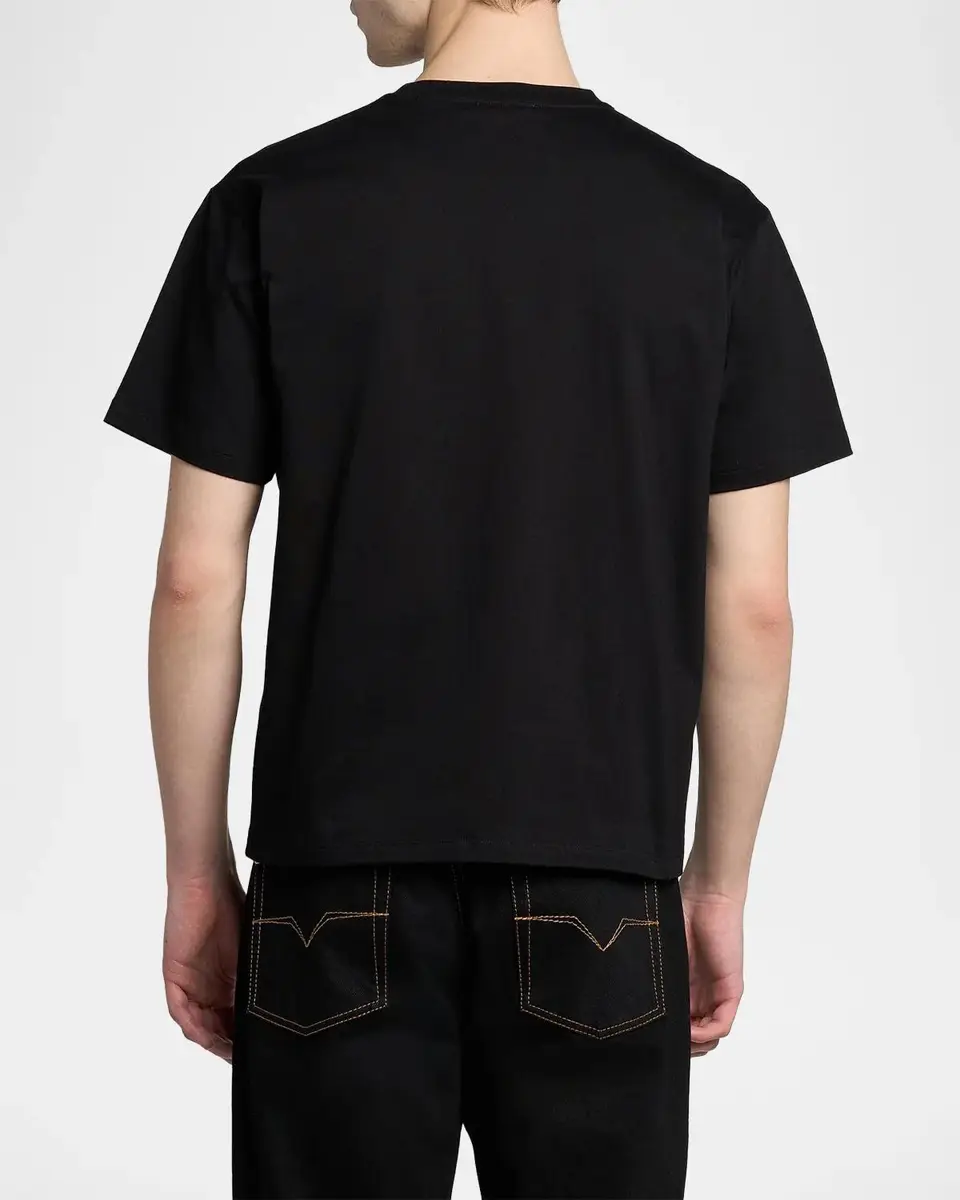 Versace Men's Cotton Graphic Logo Crewneck T-Shirt | Thumbnail 3 Versace Men's Cotton Graphic Logo Crewneck T-Shirt | Thumbnail 3