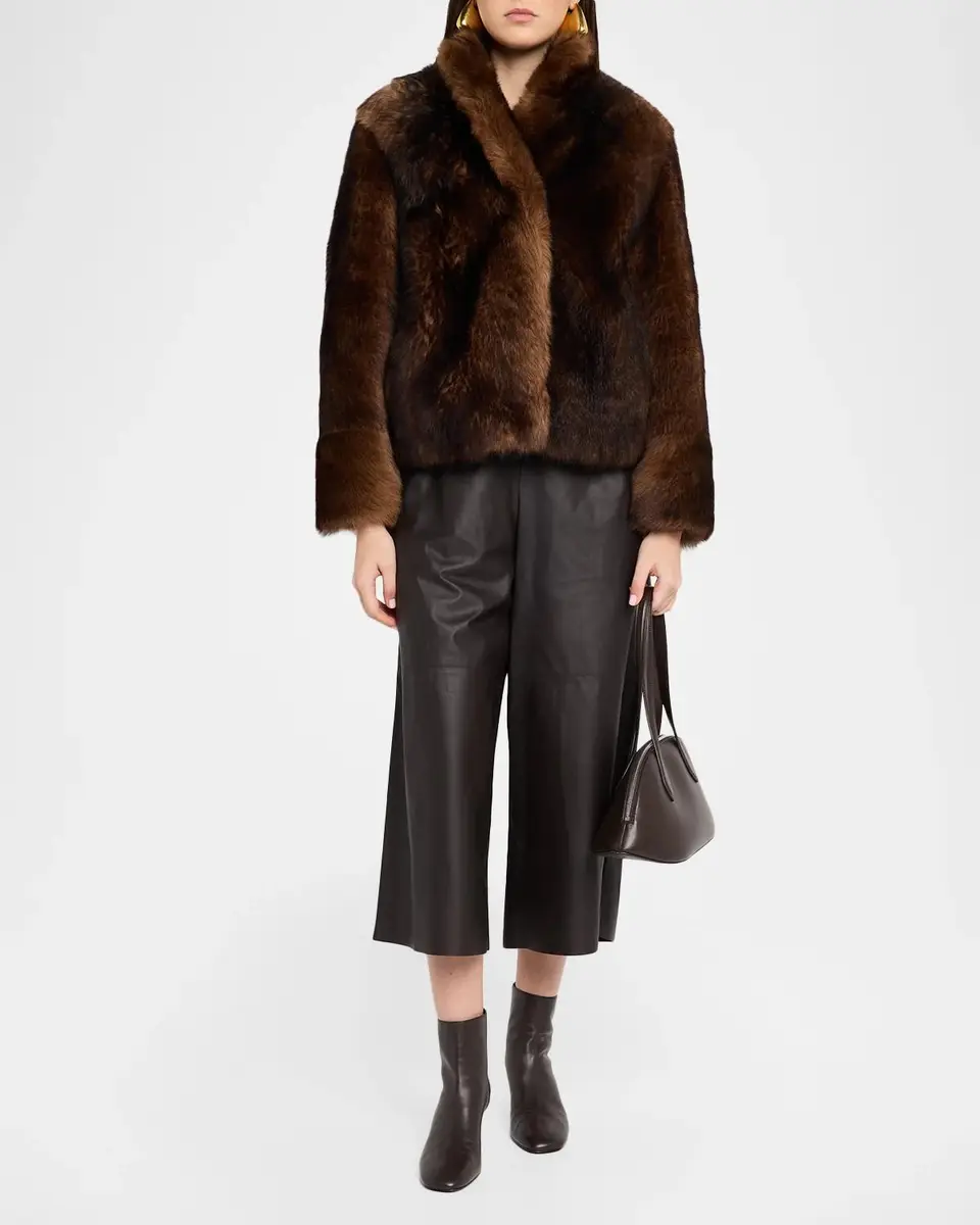 Yves Salomon Lamb Shearling Short Coat | Thumbnail 2 Yves Salomon Lamb Shearling Short Coat | Thumbnail 2