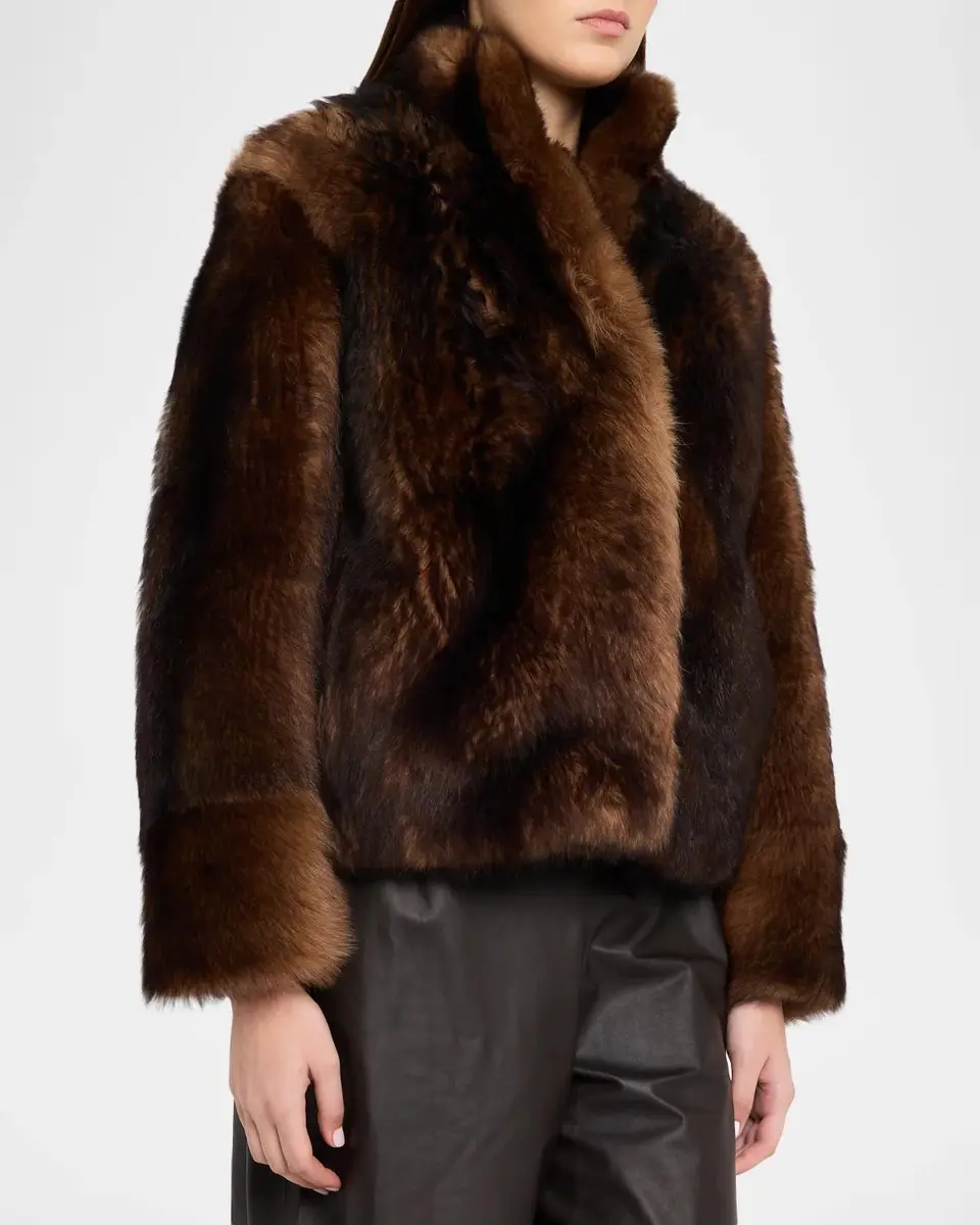 Yves Salomon Lamb Shearling Short Coat | Thumbnail 4 Yves Salomon Lamb Shearling Short Coat | Thumbnail 4