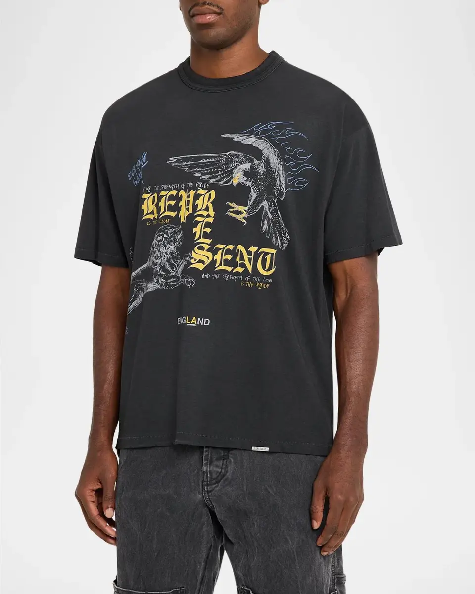 Represent Men's Enemy Cotton and Hemp Graphic T-Shirt | Thumbnail 4 Represent Men's Enemy Cotton and Hemp Graphic T-Shirt | Thumbnail 4