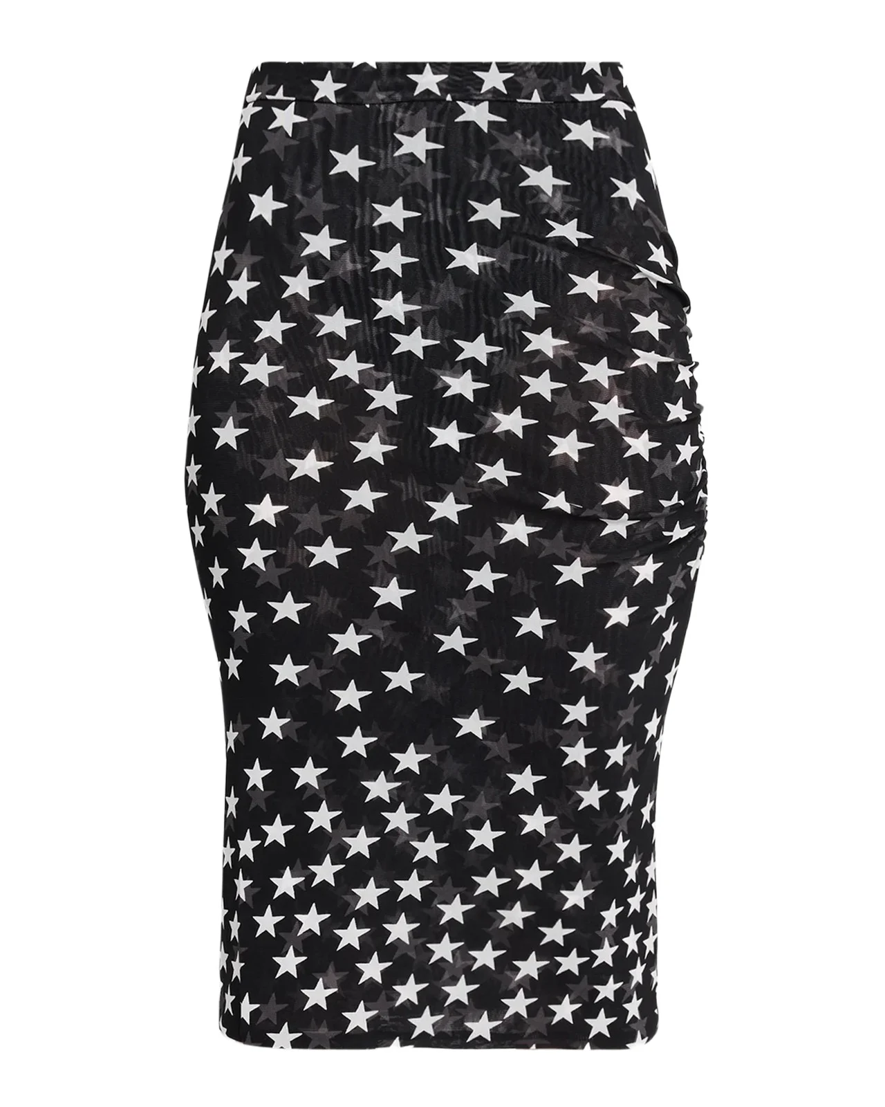 Star-Print Mesh Ruched Pencil Skirt Star-Print Mesh Ruched Pencil Skirt