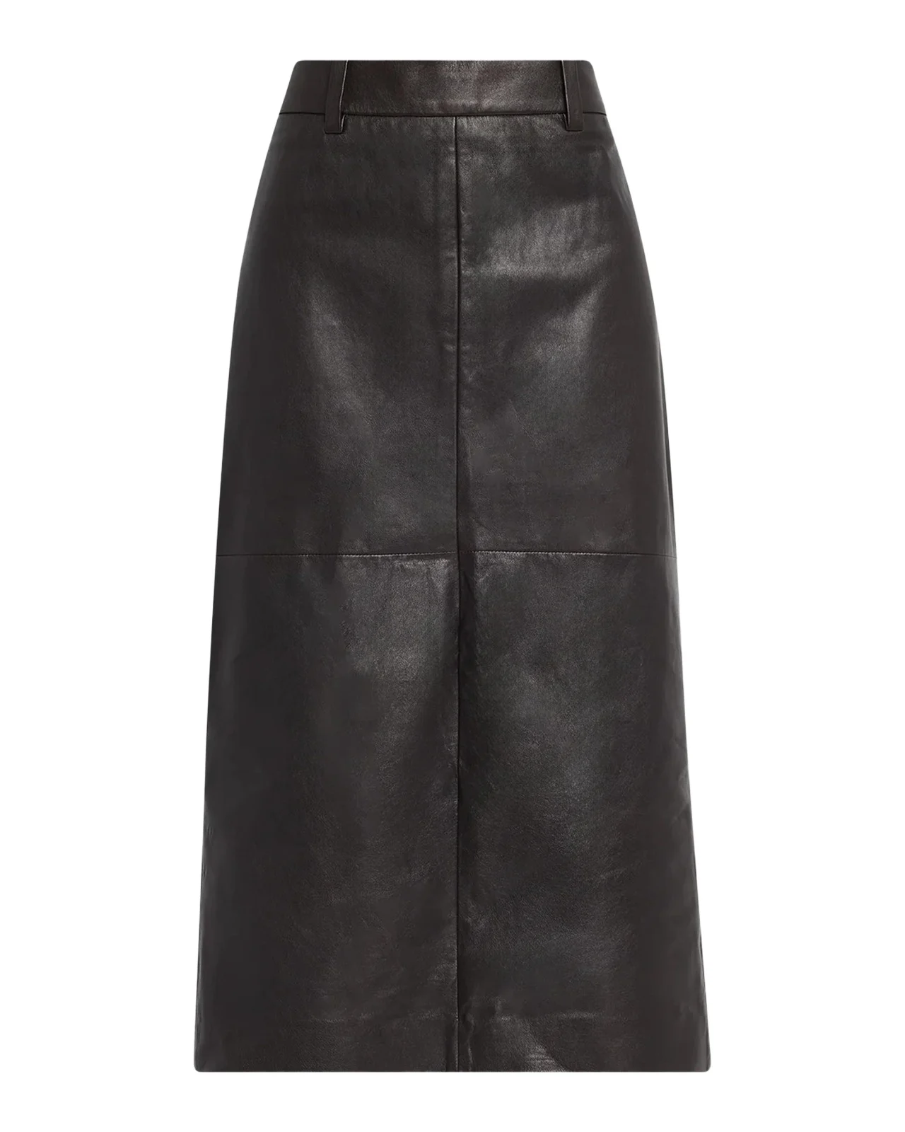 Brunello Cucinelli Leather Midi Pencil Skirt