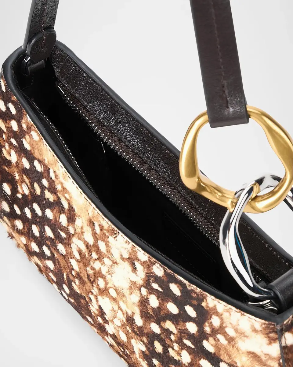 Staud Ollie Fawn-Print Calf Hair Shoulder Bag | Thumbnail 3 Staud Ollie Fawn-Print Calf Hair Shoulder Bag | Thumbnail 3