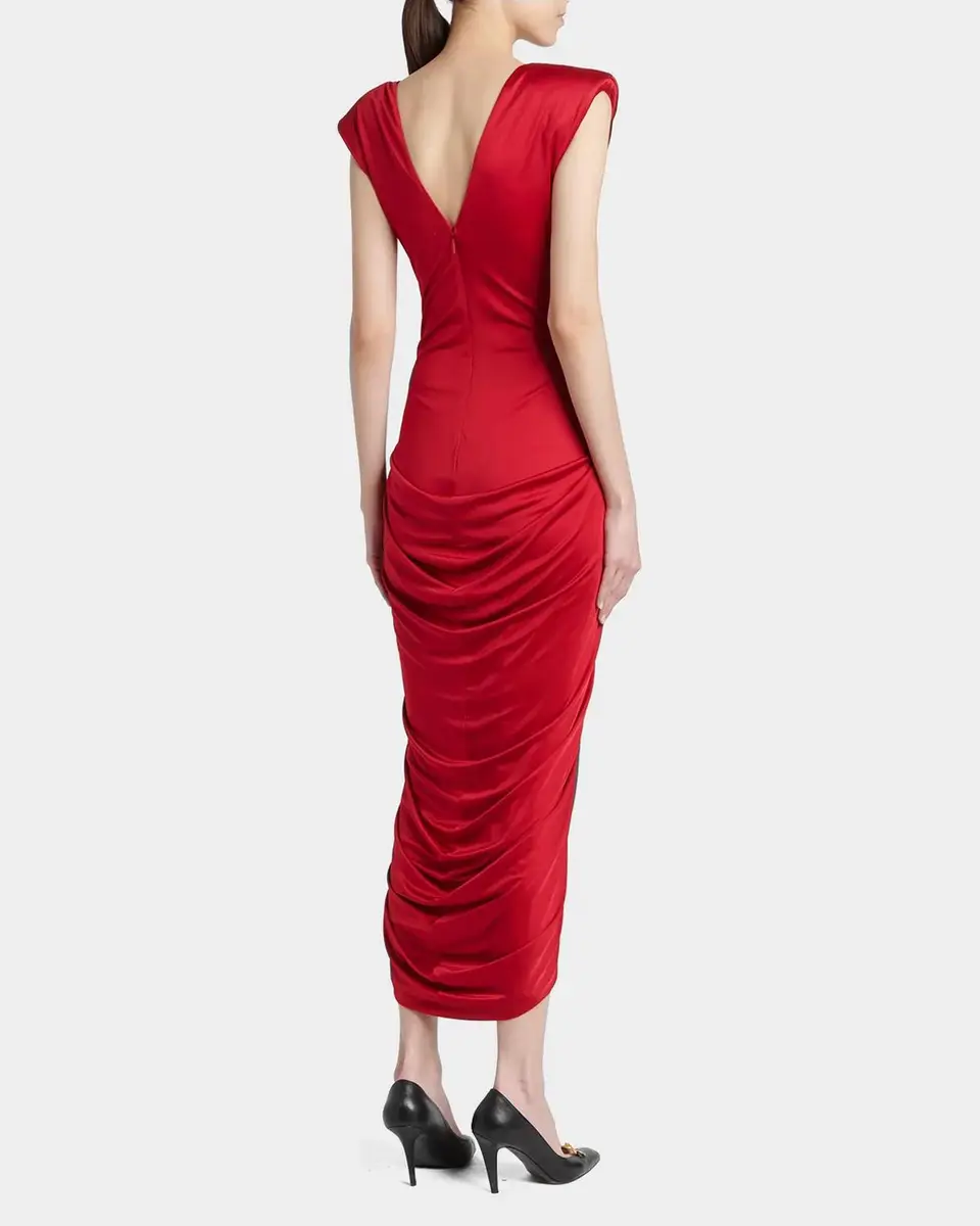 Versace Ruched Tulip-Hem Gown | Thumbnail 3 Versace Ruched Tulip-Hem Gown | Thumbnail 3