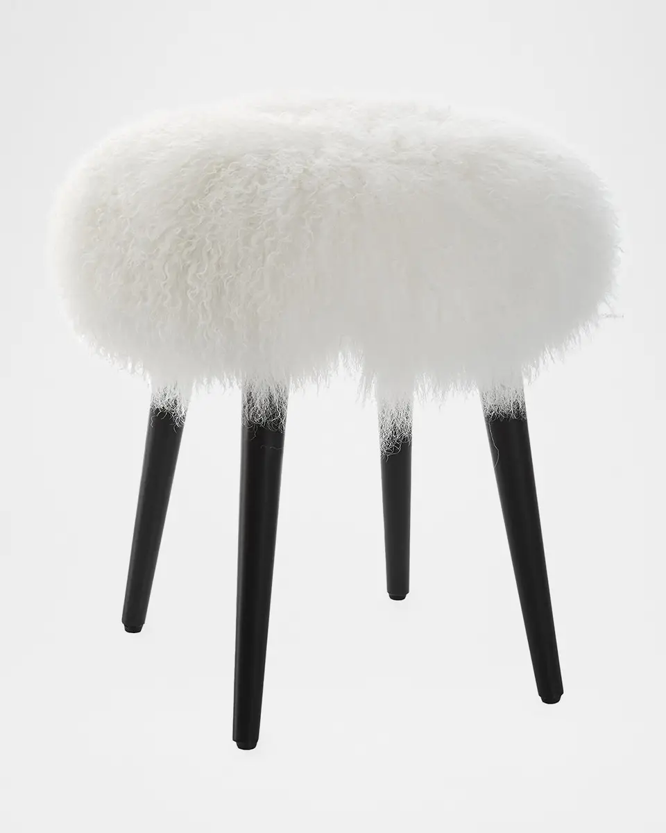 The Uttermost Co Wooly Shearling Accent Stool | Thumbnail 4 The Uttermost Co Wooly Shearling Accent Stool | Thumbnail 4