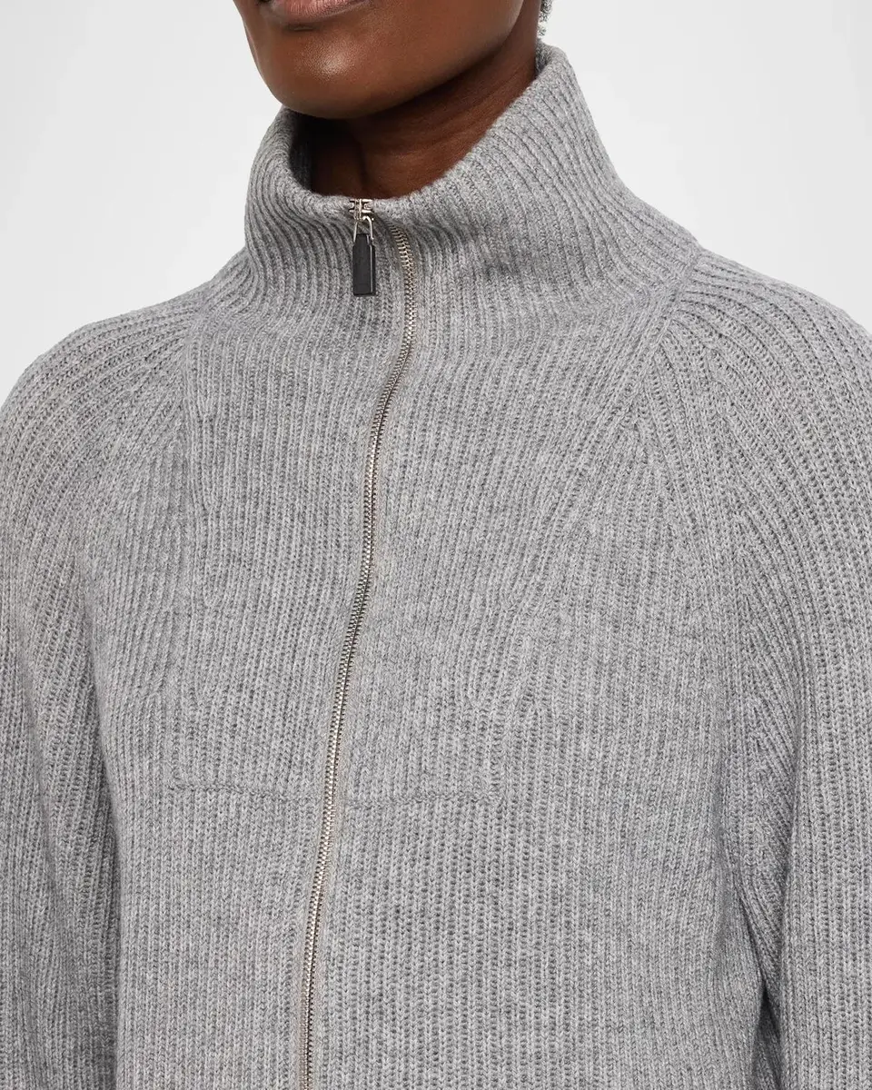 Lafayette 148 New York Zip-Front Rib Knit Cardigan | Thumbnail 5 Lafayette 148 New York Zip-Front Rib Knit Cardigan | Thumbnail 5