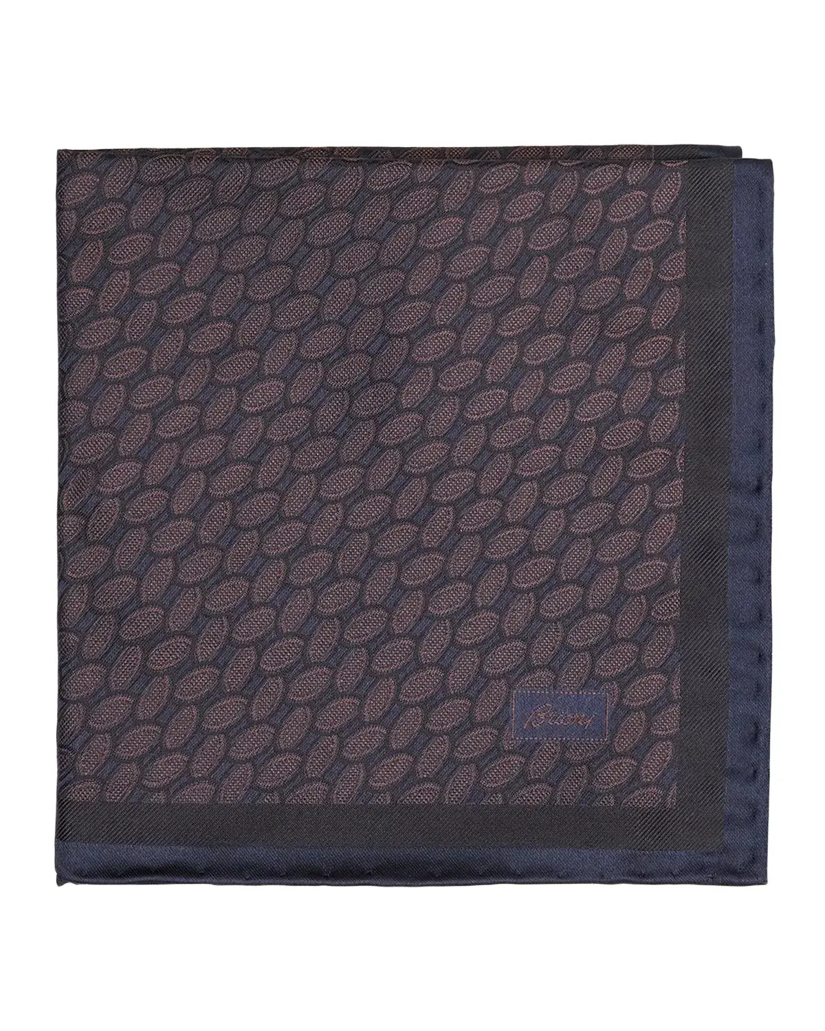 Brioni Micro-Geometric Silk Handkerchief