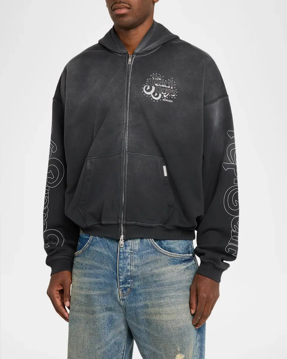 Represent x The Beach Boys Men's Full-Zip Hoodie | Thumbnail 4 Represent x The Beach Boys Men's Full-Zip Hoodie | Thumbnail 4