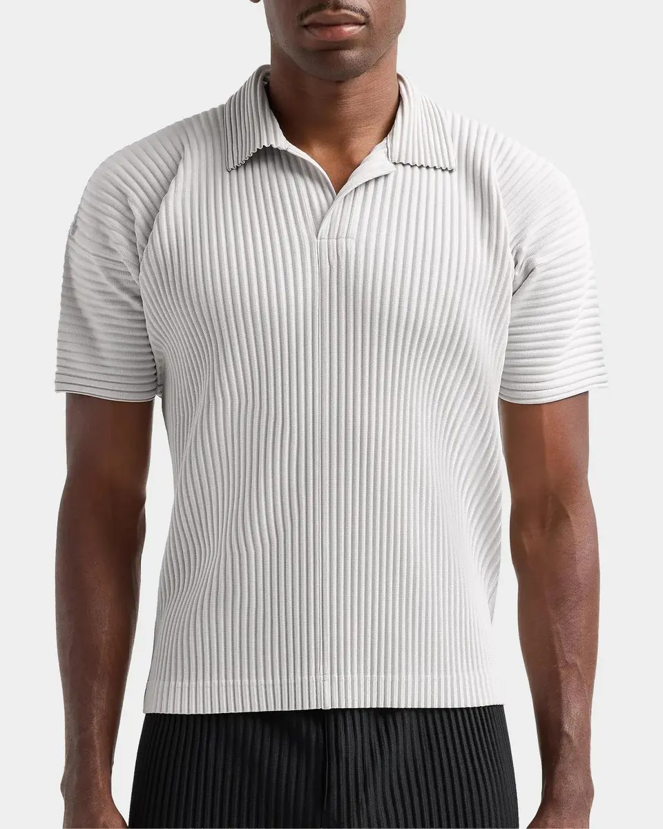 Homme Plissé Issey Miyake Pleated Knit Polo Shirt | Thumbnail 5 Homme Plissé Issey Miyake Pleated Knit Polo Shirt | Thumbnail 5