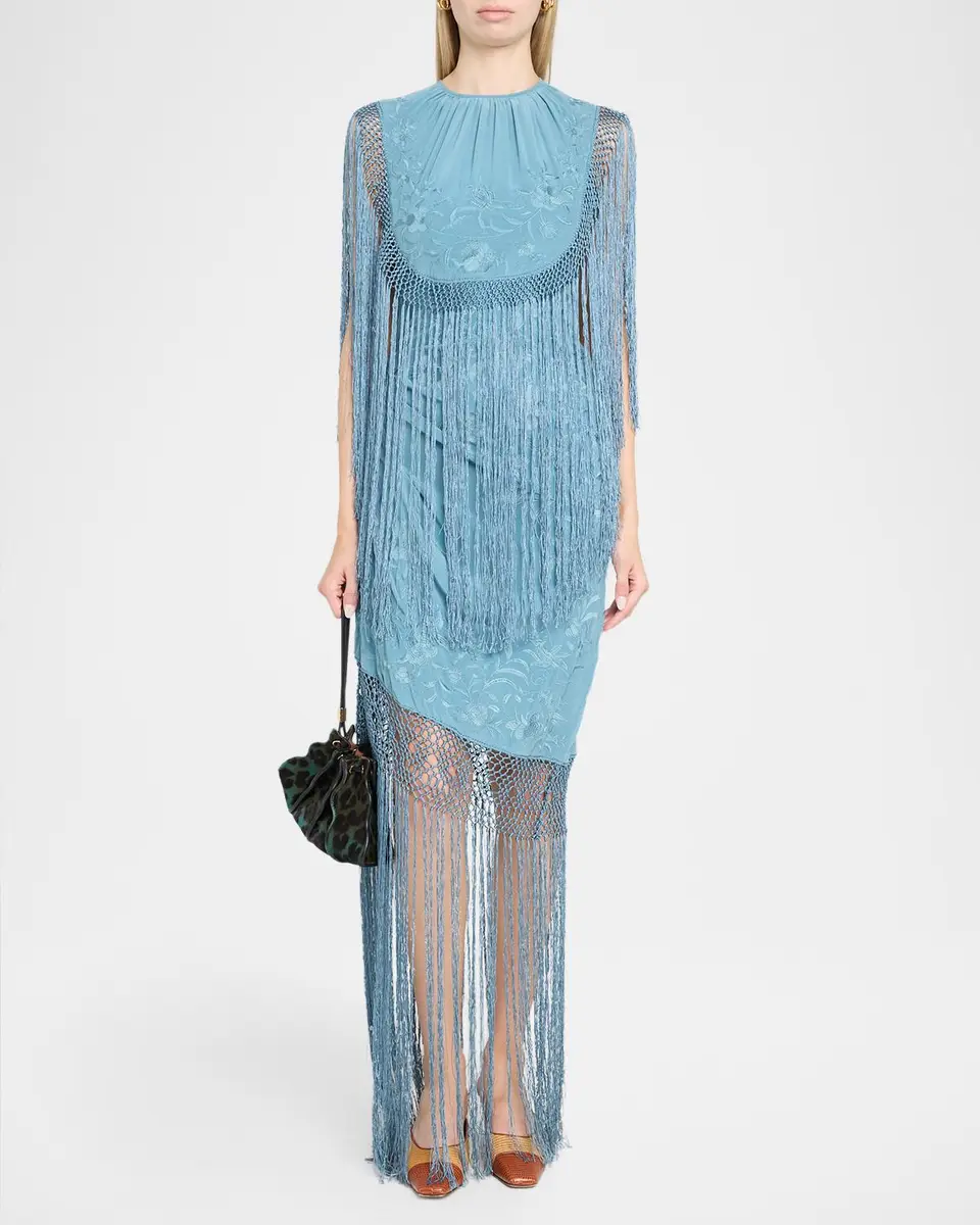Ulla Johnson Nerine Floral Silk Fringe Dress | Thumbnail 2 Ulla Johnson Nerine Floral Silk Fringe Dress | Thumbnail 2