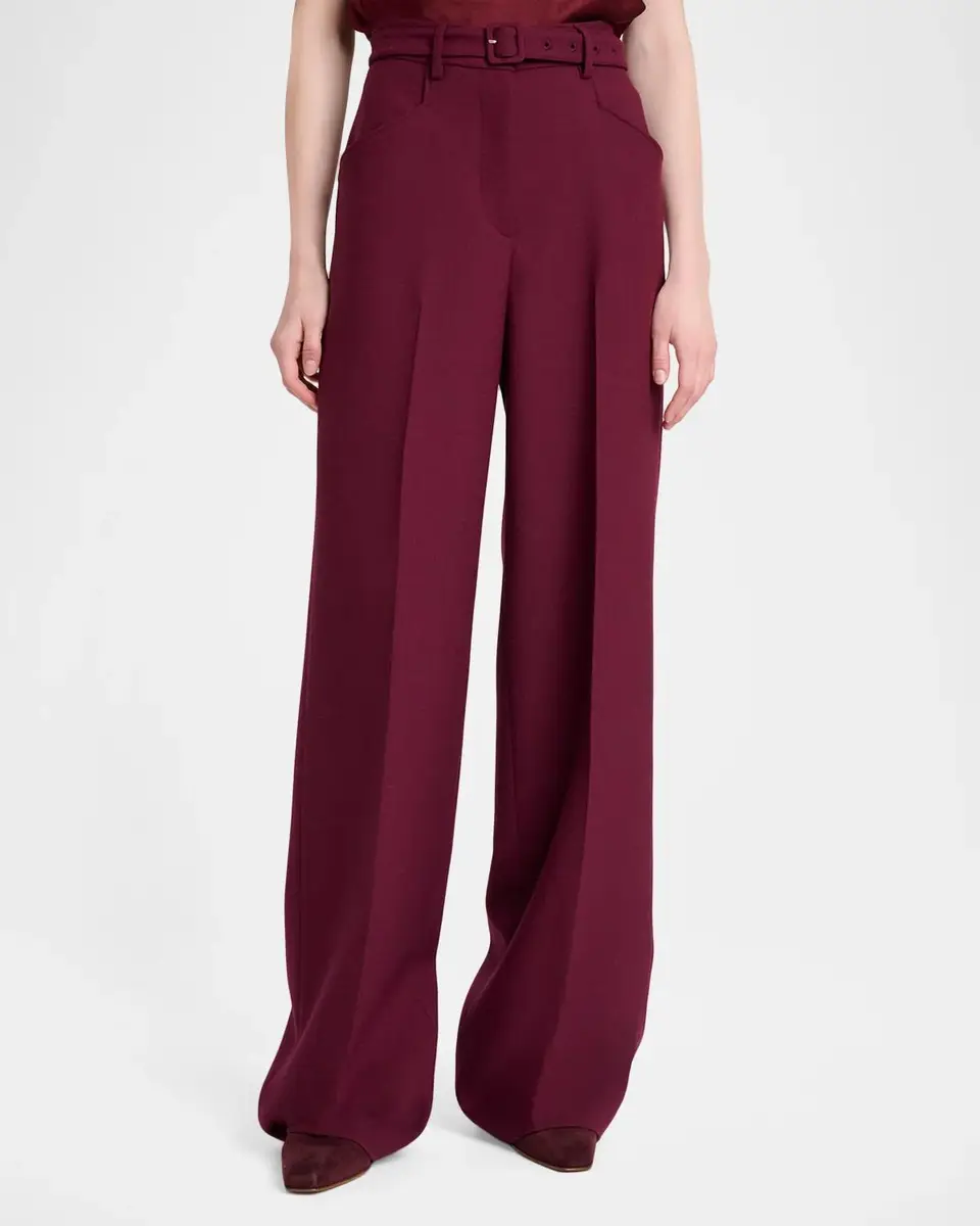 Gabriela Hearst Norman Belted Wool Straight-Leg Pants | Thumbnail 4 Gabriela Hearst Norman Belted Wool Straight-Leg Pants | Thumbnail 4