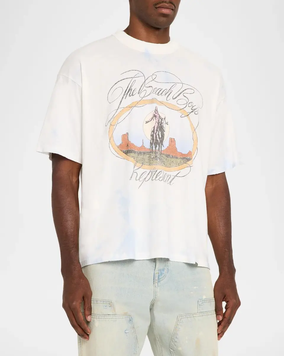 Represent x The Beach Boys Men's Beach Boys Script T-Shirt | Thumbnail 4 Represent x The Beach Boys Men's Beach Boys Script T-Shirt | Thumbnail 4