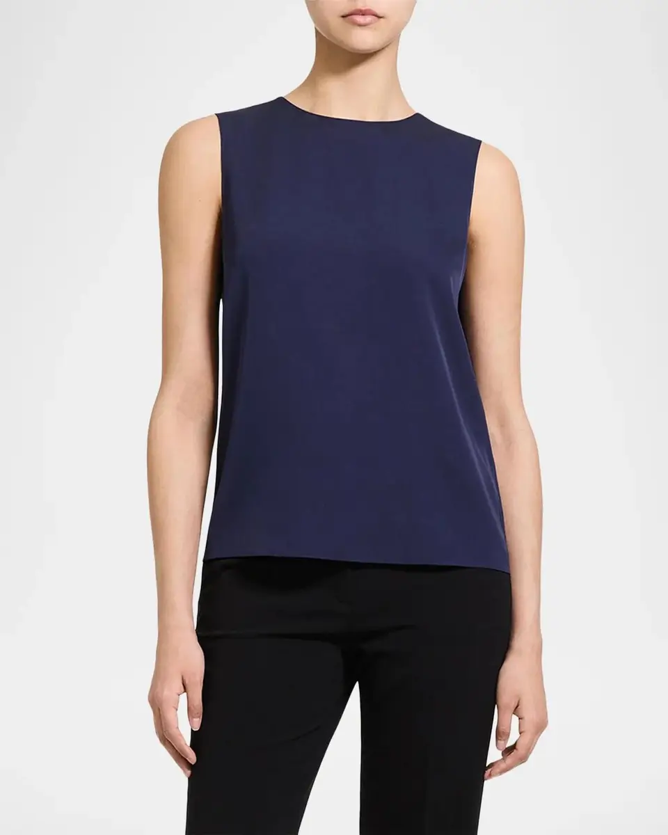 Theory Silk Straight Shell Top | Thumbnail 4 Theory Silk Straight Shell Top | Thumbnail 4