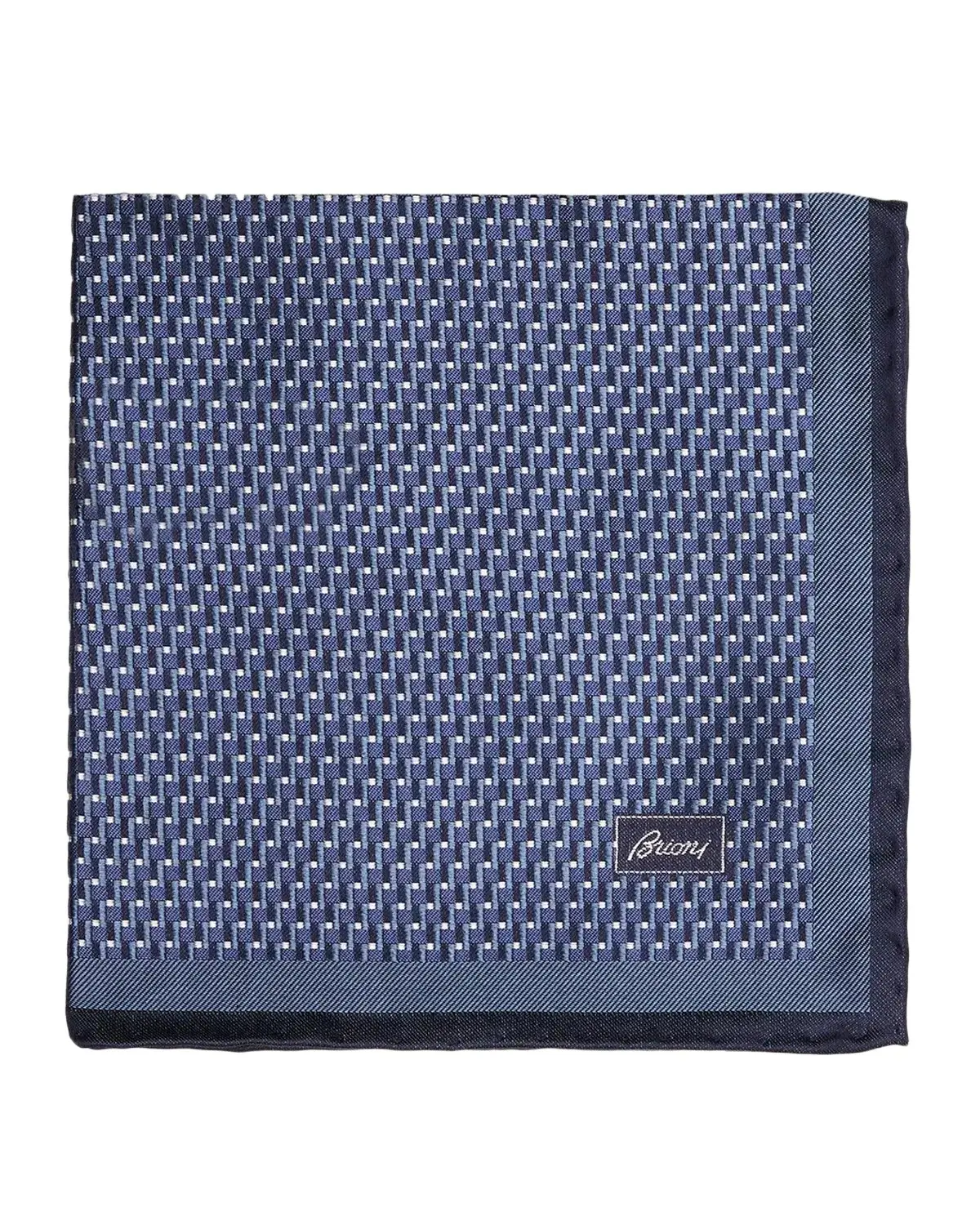 Brioni Geometric Silk Handkerchief