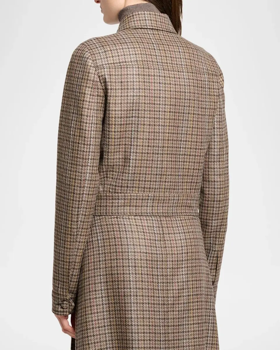 Gabriela Hearst Thereza Clubcheck Wool-Silk Single-Breasted Jacket | Thumbnail 3