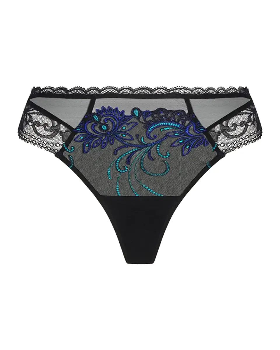 Lise Charmel Embroidered Lace & Tulle Thong | Thumbnail 2