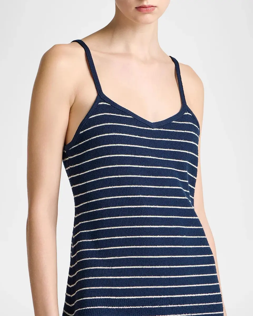 JW Anderson Sleeveless Striped Rib Ruffle Mini Dress | Thumbnail 3 JW Anderson Sleeveless Striped Rib Ruffle Mini Dress | Thumbnail 3