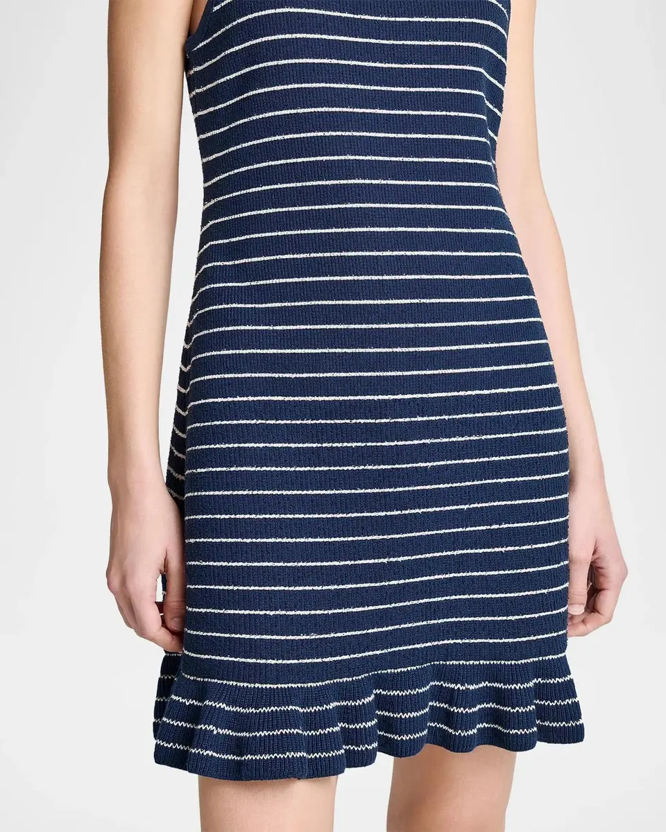 JW Anderson Sleeveless Striped Rib Ruffle Mini Dress | Thumbnail 4 JW Anderson Sleeveless Striped Rib Ruffle Mini Dress | Thumbnail 4