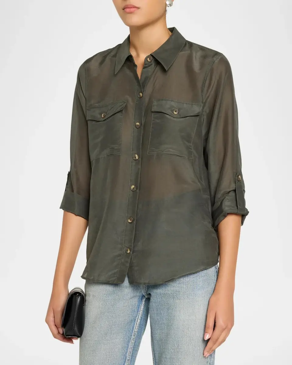 L'Agence Pearson Military Blouse | Thumbnail 4 L'Agence Pearson Military Blouse | Thumbnail 4