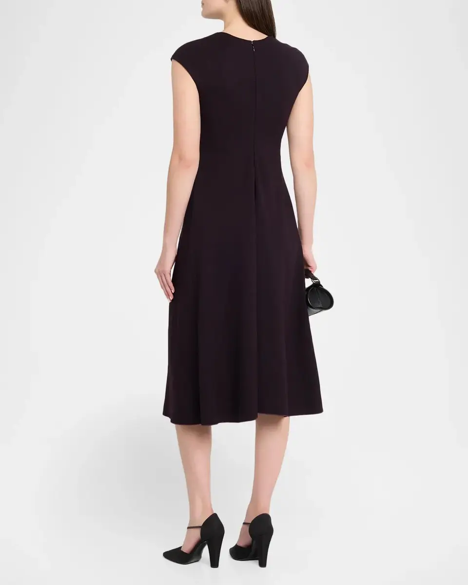 Emporio Armani Cap-Sleeve Midi Dress | Thumbnail 3 Emporio Armani Cap-Sleeve Midi Dress | Thumbnail 3