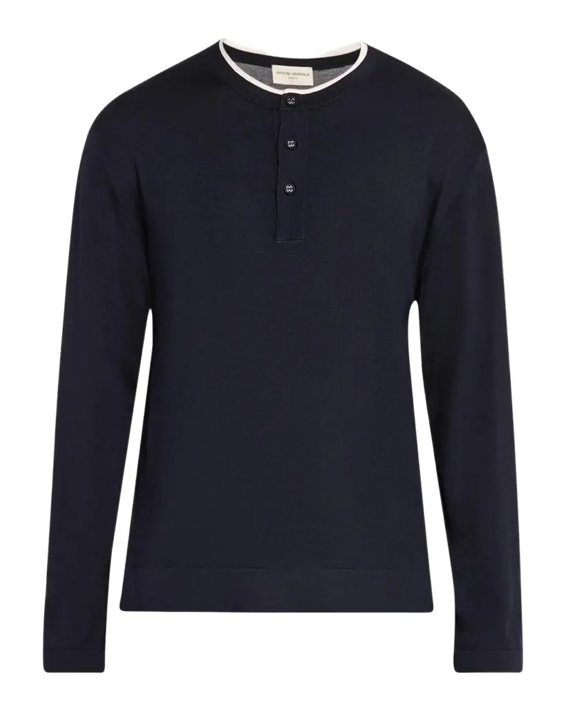 Men's Wool Tipped Long-Sleeve Henley T-Shirt Men's Wool Tipped Long-Sleeve Henley T-Shirt
